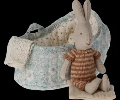 Maileg Hare i babylift, Mikro - Marron/Mørk pudder Discount