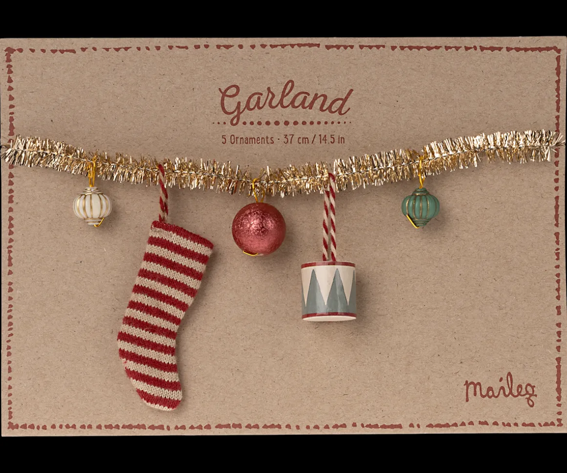 Maileg Juleguirlande, Small - Guld Clearance