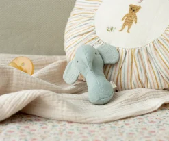 Maileg Lullaby friends, Elefant rangle - Lys støvet blå Sale