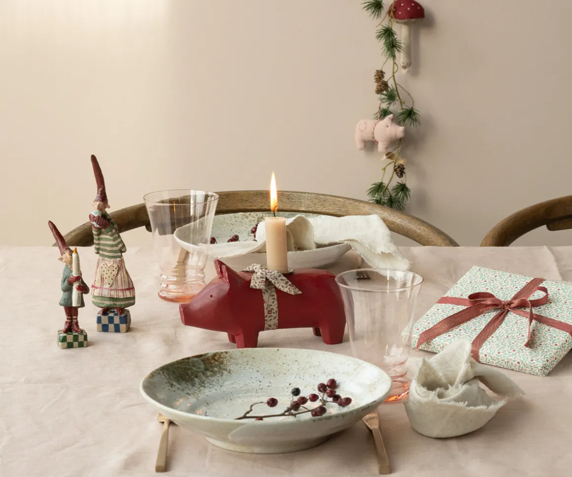 Maileg Lysestage, Gris, Mellem - Rød Outlet