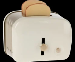 Maileg Miniature brødrister med brød - Råhvid New