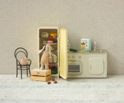 Maileg Miniature køleskab - Gul Cheap