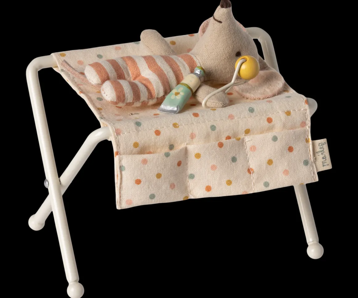 Maileg Puslebord, Baby mus - Råhvid Outlet