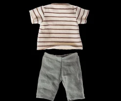Maileg Stribet bluse og bukser, Str. 2 Clearance