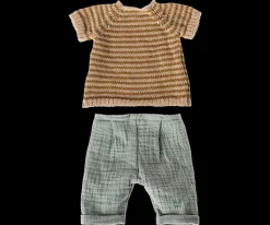 Maileg Strikket bluse og buks, Str. 3 Shop