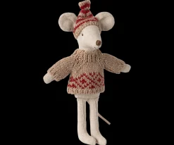 Maileg Strikket sweater og hue, Mus, Mor Sale