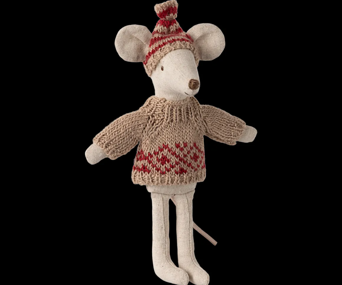 Maileg Strikket sweater og hue, Mus, Mor Sale