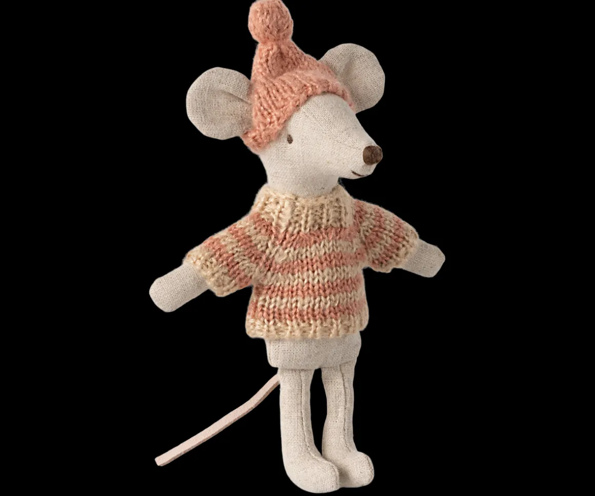 Maileg Strikket sweater og hue, Mus, Storesøster Online